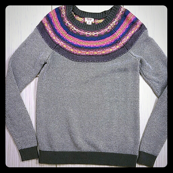 Mossimo Sweater Pink Grey Large
