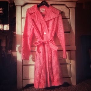 Vintage Tuxster Hot Pink Trench Coat