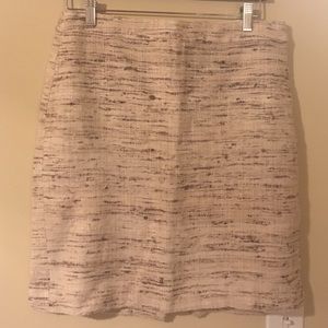 J Crew tan and brown pencil skirt - size 8