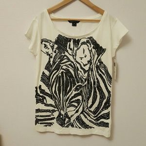 NWT - French Connection Sequined Tee