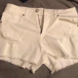White aeropostale high waisted shorts