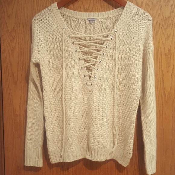 Tied Up Sandy Sweater