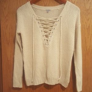 Tied Up Sandy Sweater
