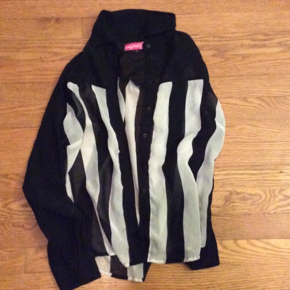 Black and white blouse