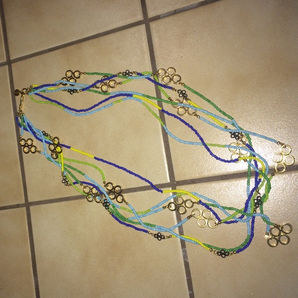 Tory Burch beaded long necklace