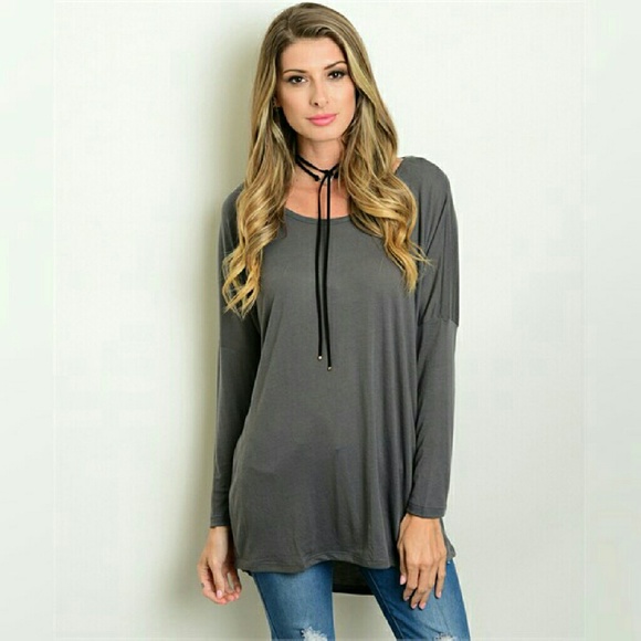 Last one Long grey soft tunic - Picture 2 of 4