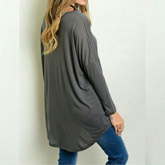 Last one Long grey soft tunic - Picture 3 of 4