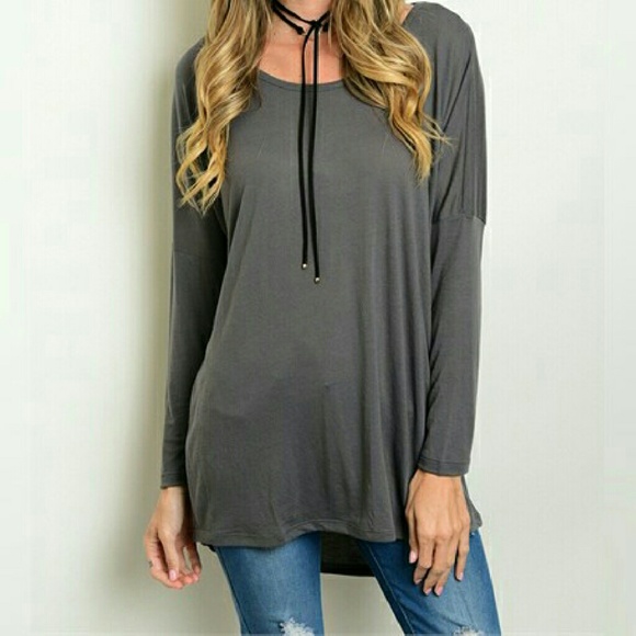 Last one Long grey soft tunic - Picture 4 of 4