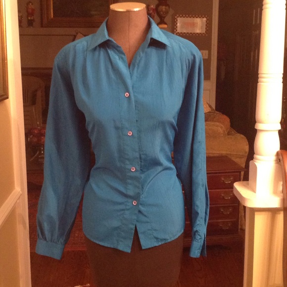 Teal  Green Poly Blouse
