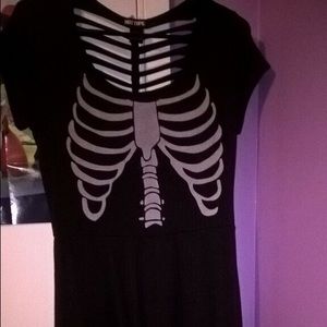 Hot topic skeleton dress medium