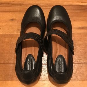 Black Mary Jane style shoes