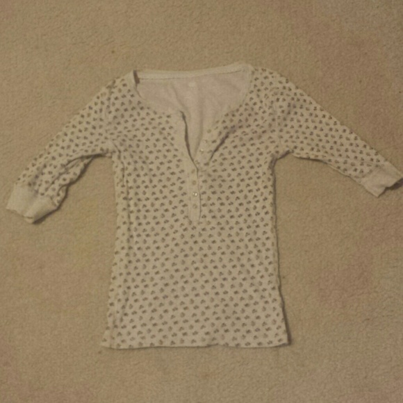 Size small (4/6) tan floral print thermal