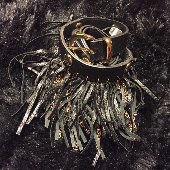 💥Black Fringed Belt 💥Size S/M