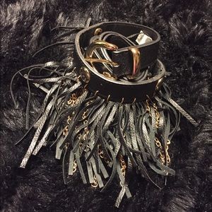 💥Black Fringed Belt 💥Size S/M