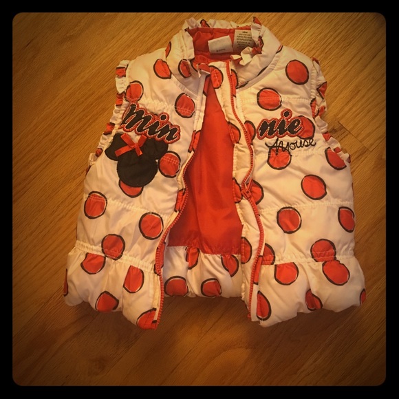 Girls puffy Minnie Mouse vest - Picture 1 of 3