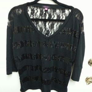 Sequin and Lace Top