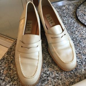 Nine West Cream patent leather loafers