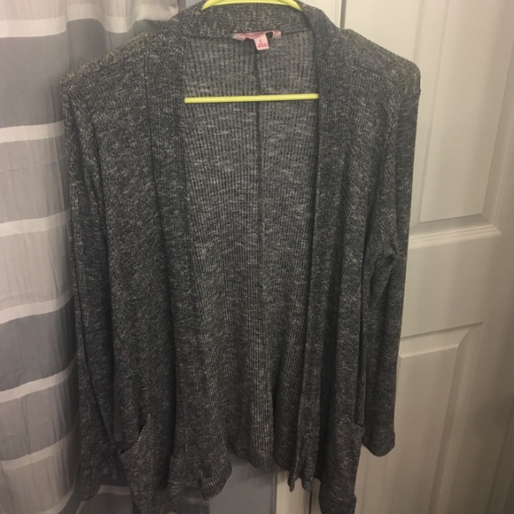 Candie's grey cardigan open front SUPER SOFT!