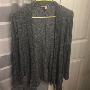 Candie's grey cardigan open front SUPER SOFT!