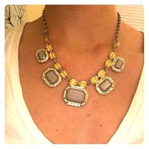 Grey and Yellow Statement Necklace