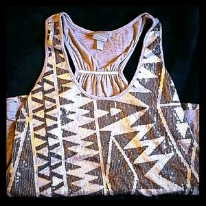 Silver Sequins Tank Top