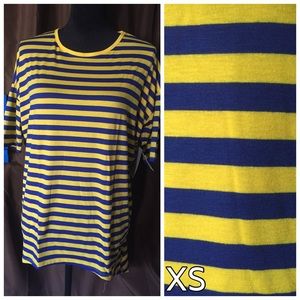 LULAROE XS Irma tunic MICHIGAN COLORS ! GO BLUE