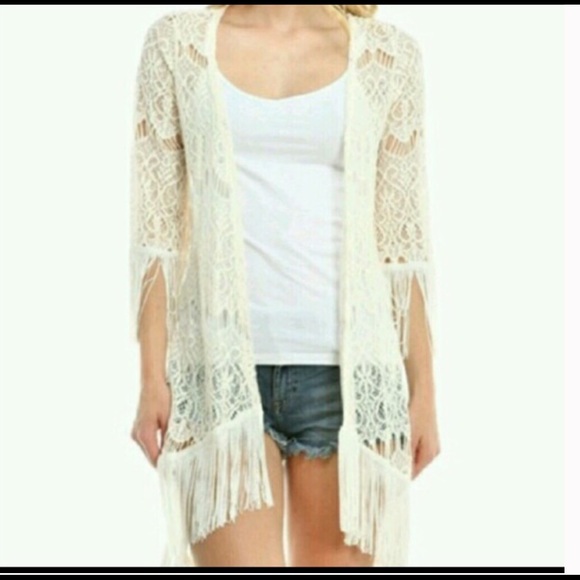 Moon Collection Lace Fringe Duster Wrap