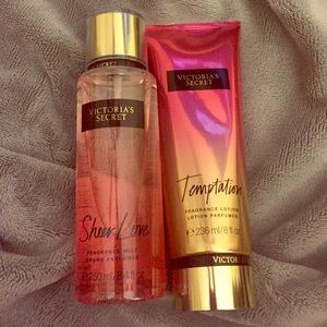 Victoria secret body spray and lotion