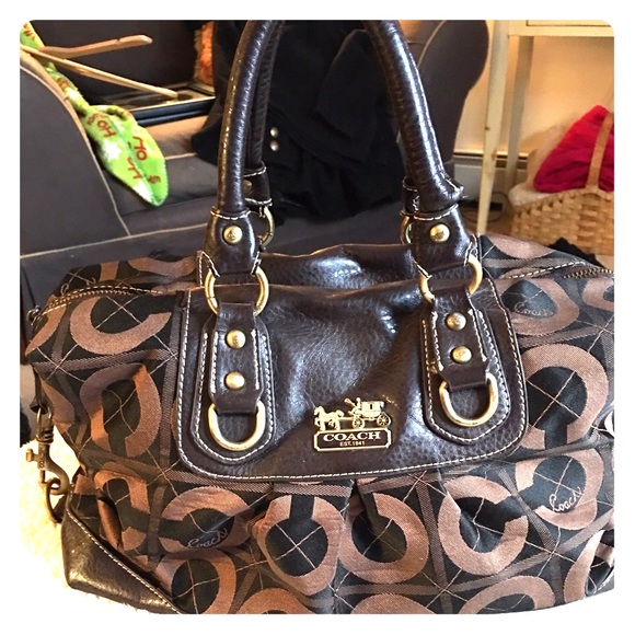 Coach Madison Sabrina Satchel - Brown/Black