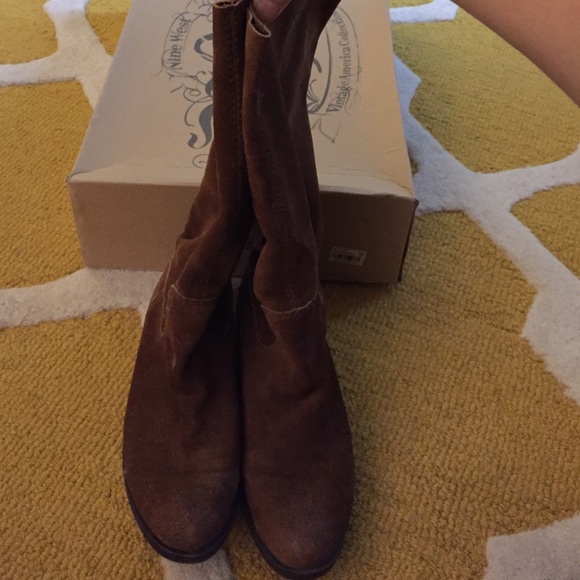 Nine West brown suede boots