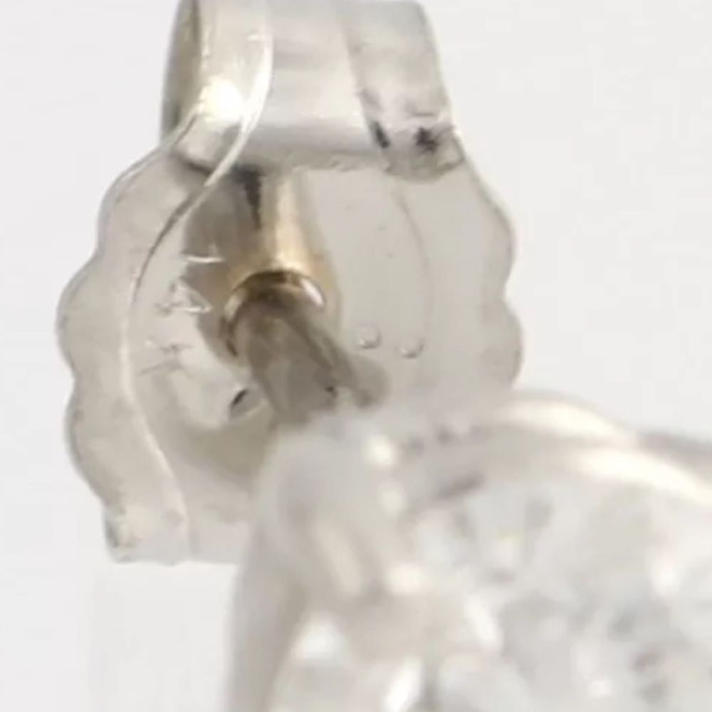 ONE LEFTπ1.0CT Diamond 14K White Gold Studs - Picture 4 of 5