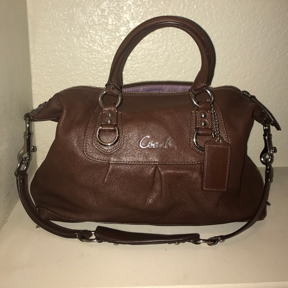 SALE!! Brown leather Coach satchel FIRM price