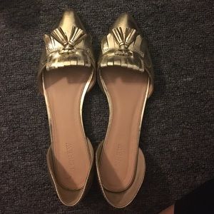 Gold D'Orsay J. Crew Flats-PRICE MARKED DOWN