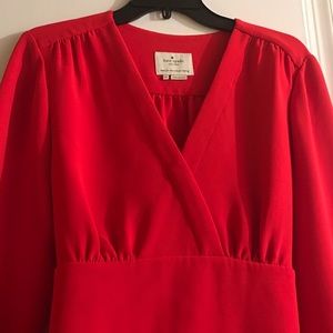Kate spade red tie back dress
