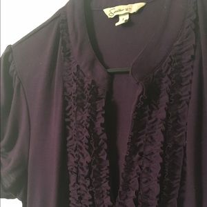 Purple ruffled dress