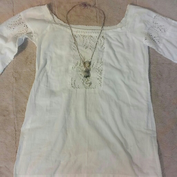 Zingara Large Cotton and Lace Tunic