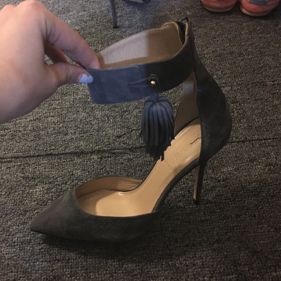 Grey 4" J.Crew Tassel Heels-PRICE MARKED DOWN