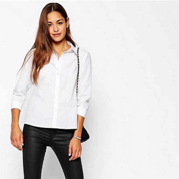 ASOS 3/4 Sleeve White Shirt💓