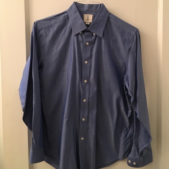 LIKE NEW Boys Lands End Cotton Oxford Button Down - Picture 1 of 5