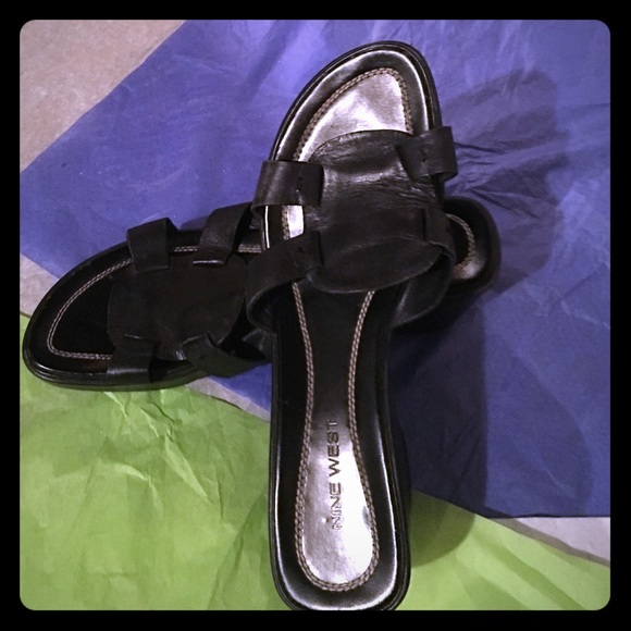 Black nine west sandals