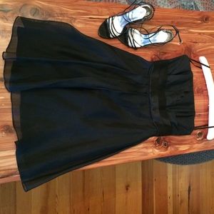 White House Black Market Strapless Black Dress