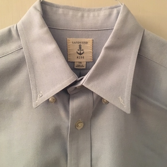 LIKE NEW Lands End Cotton Oxford Button Down - Picture 2 of 4