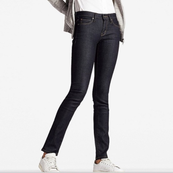 NWT uniqlo heattech dark blue skinny jeans