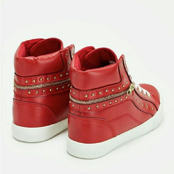 High Top Lace Up Zipper And Grommets Sneakers - Picture 2 of 4