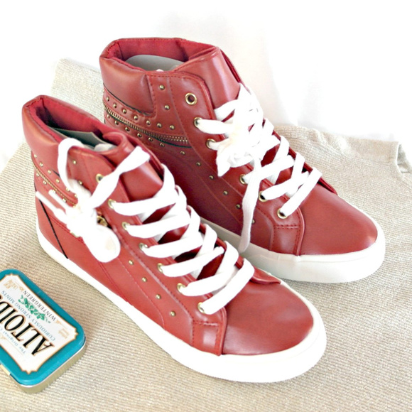 High Top Lace Up Zipper And Grommets Sneakers - Picture 4 of 4