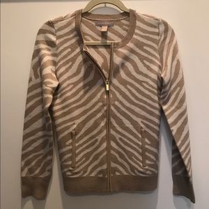 Banana Republic Zebra print cardigan size small