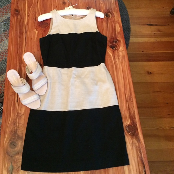 Banana Republic black and cream dress