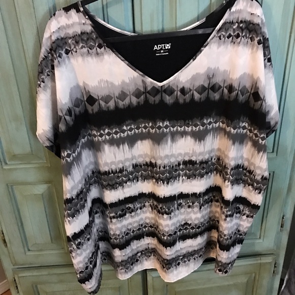 Black and gray blouse