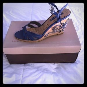 Blue platform sandal