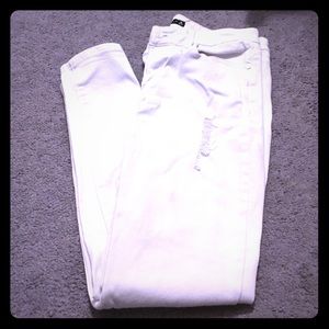 Ripped white jeans